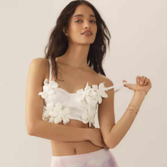 Brand New By Anthropologie Appliqué Corset Top - Picture 5 of 6